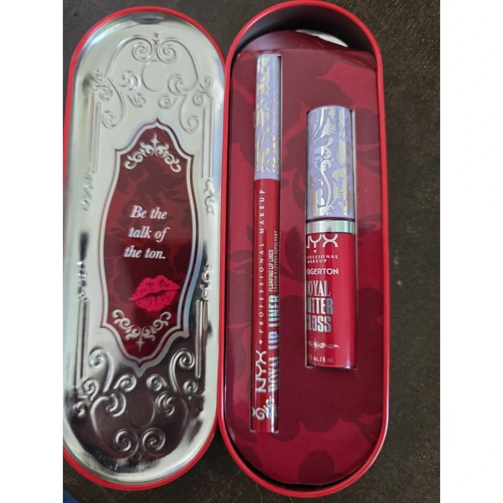 NYX BRIDGERTON 2 Piece Lip Kit Royal Butter Gloss & Plumping Liner BRLK04 Red